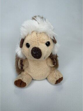 Trudi Bussi Plush Hedgehog Finger Puppet Stuffed Animal Cute Furry Tiny